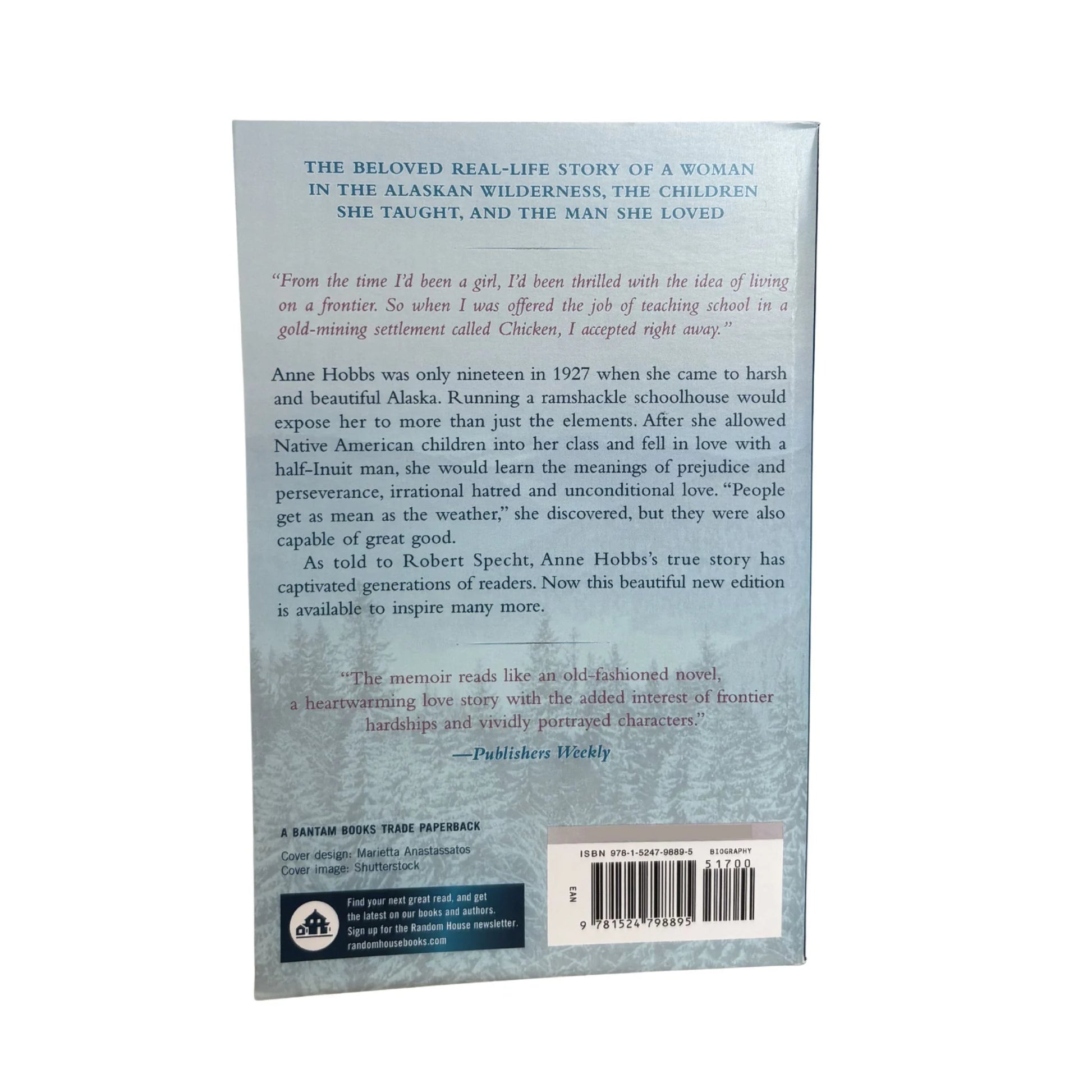 Back of book cover with a summary