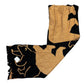 Black and gold scarf with animal pattern 
