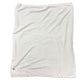 Back side of a throw blanket with soft white material