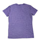 Back of purple t-shirt on a white background