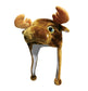 Plush moose hat on a white background