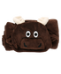 Brown plush blanket shaped like a moose on a white background