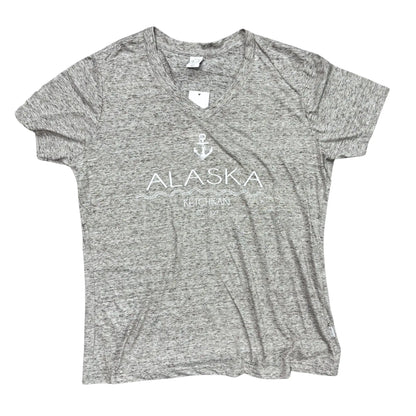 Gray t-shirt with 'Alaska Ketchikan' text and anchor graphic on a white background