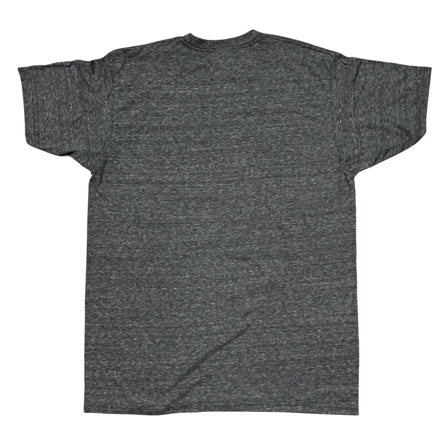 Back of gray t-shirt on a white background
