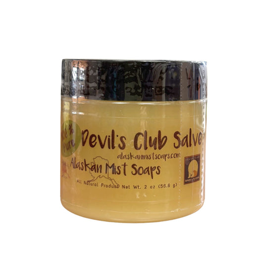 Container of devil's club salve