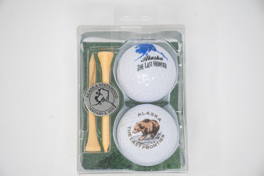 2PK GOLF BALL W/ TEE & MARKER
