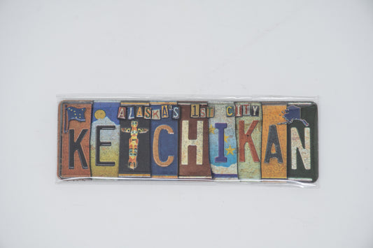 KETCHIKAN LICENSE PLATE EMBOSSED MAGNET