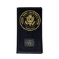 Black pressed penny collector's album with gold embossed design 