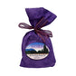 Purple bag with a Ketchikan Wild Huckleberry Brownie Mix label on a white background
