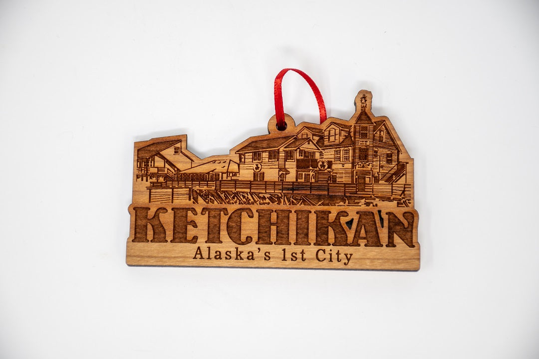 LAZER ENGRAVED WOOD CREEK STREET ORNAMENT