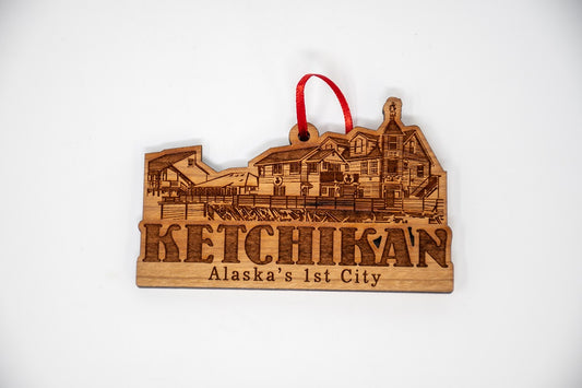 LAZER ENGRAVED WOOD CREEK STREET ORNAMENT