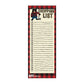 Noteboard with a bear illustration and 'Chopping List' text on a red and black checkered border.