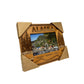 Wooden picture frame with 'Alaska' text and scenic views