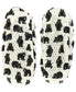 Pair of slippers with black bear pattern on a white background