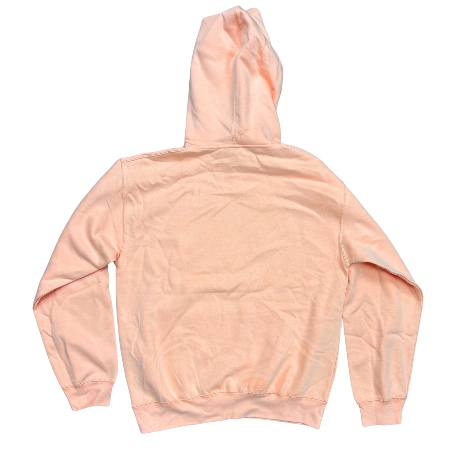 Light pink hoodie on a white background