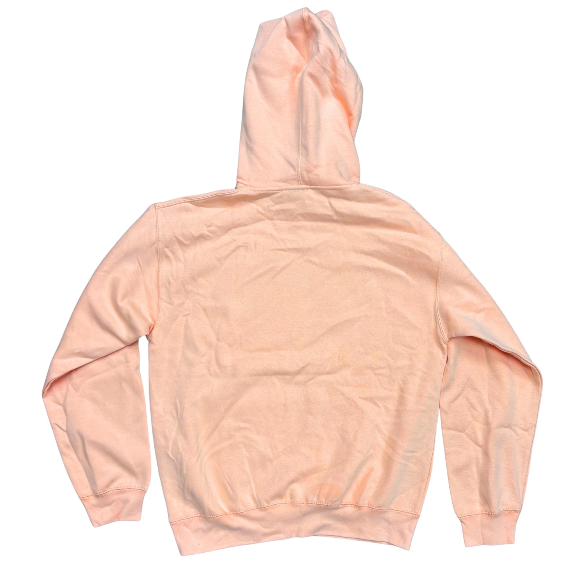 Light pink hoodie on a white background