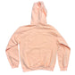 Light pink hoodie on a white background