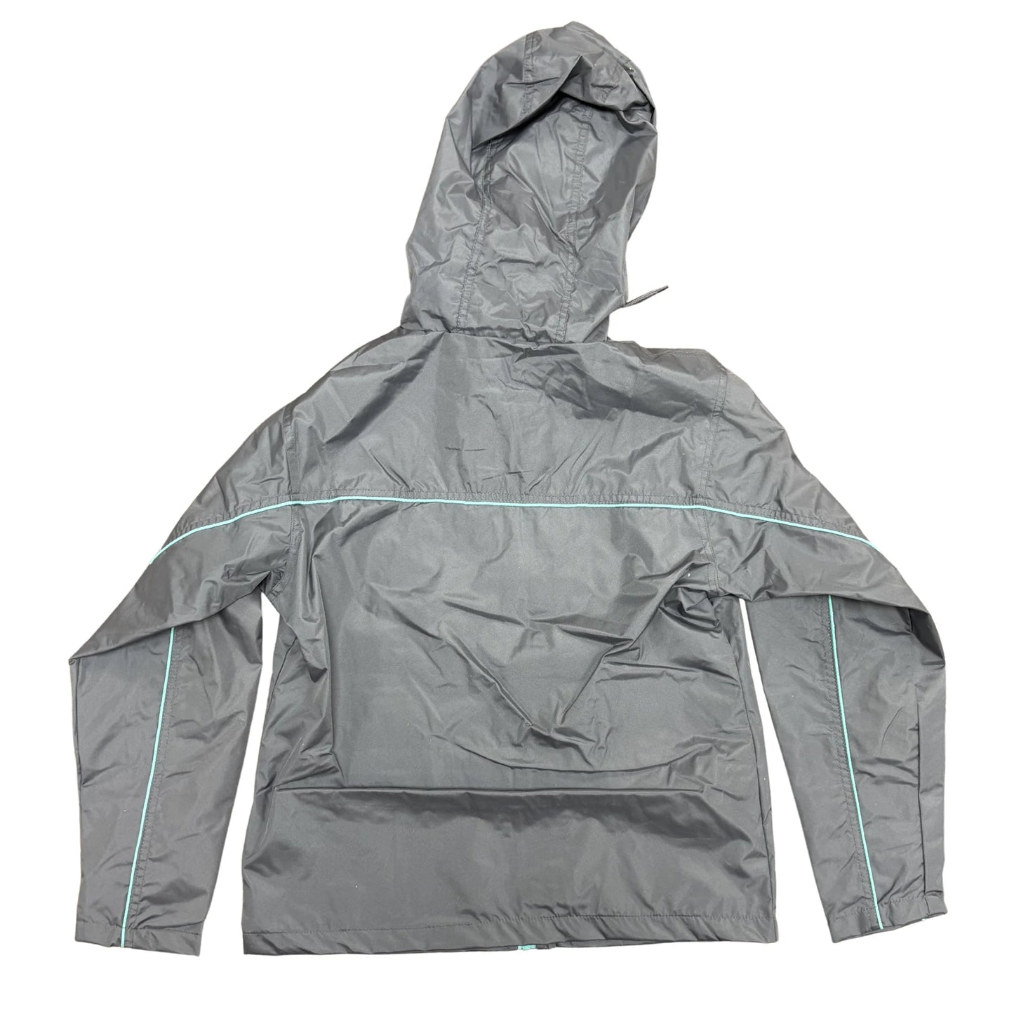 Gray jacket with a hood 