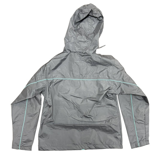 Gray jacket with a hood 