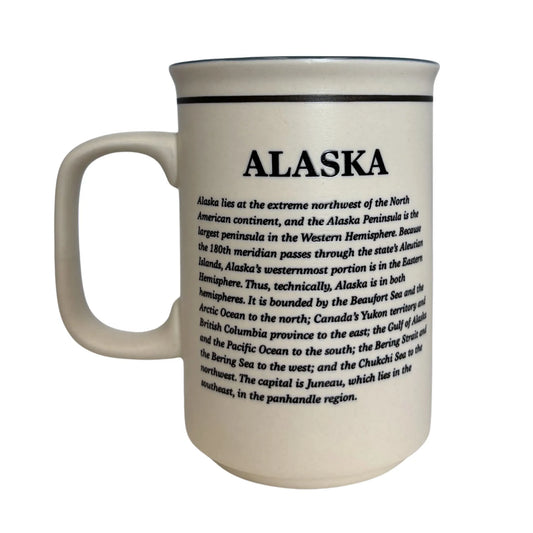 Mug with text about Alaska