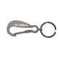 Metal Carabiner with Alaska text