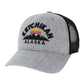 Gray and black cap with 'Ketchikan Alaska' text and mountain design