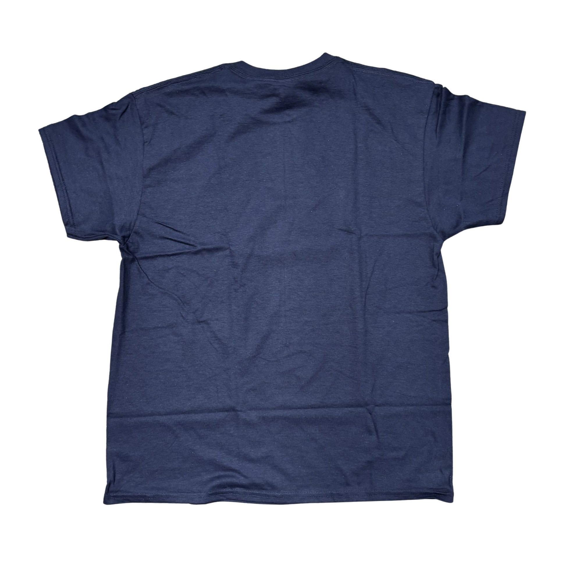 Back of navy t-shirt 