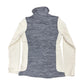 Two-tone long-sleeve shirt with a gray and white pattern