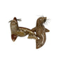 Two figurines of seals on a white background