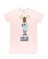 Pink Nightshirt with a moose graphic and "I Don't Do Mornings" text