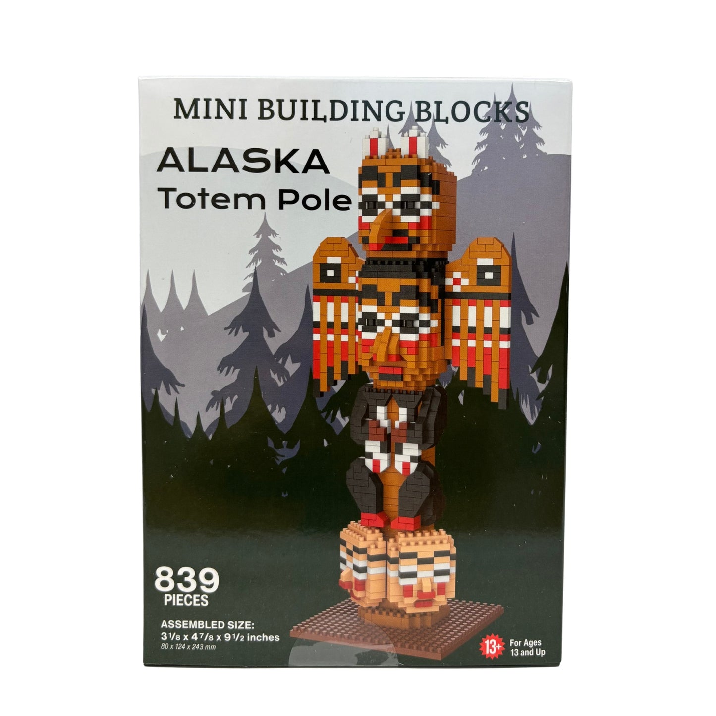 Box of  Alaska Totem Pole Mini Building Blocks