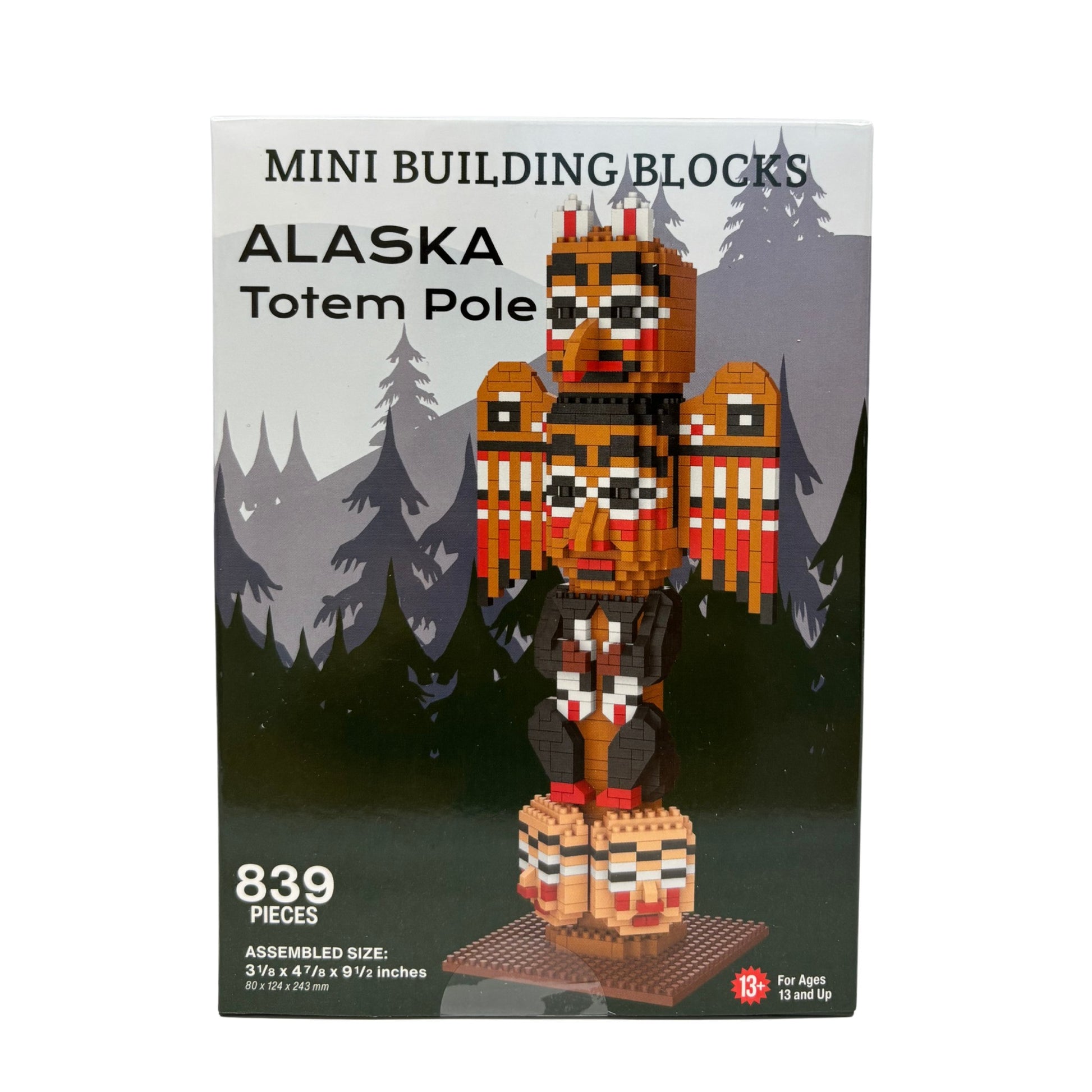 Box of  Alaska Totem Pole Mini Building Blocks