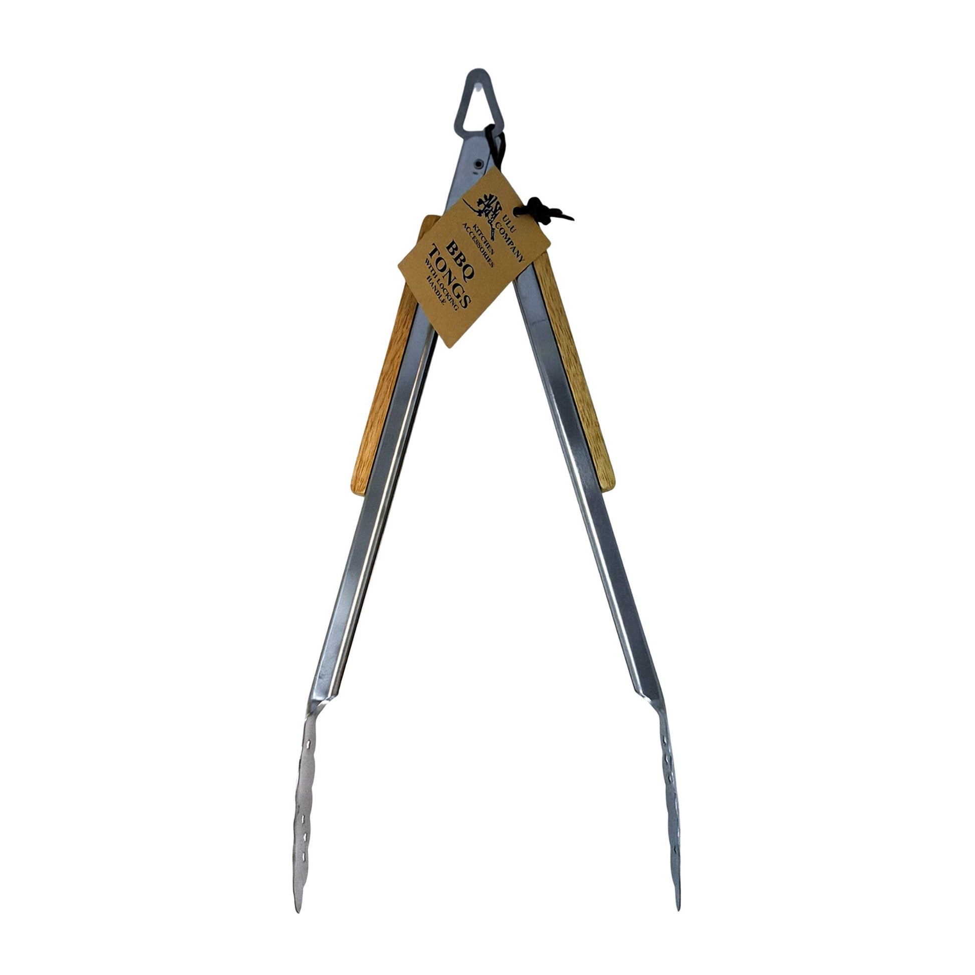 Side view of BBQ tongs