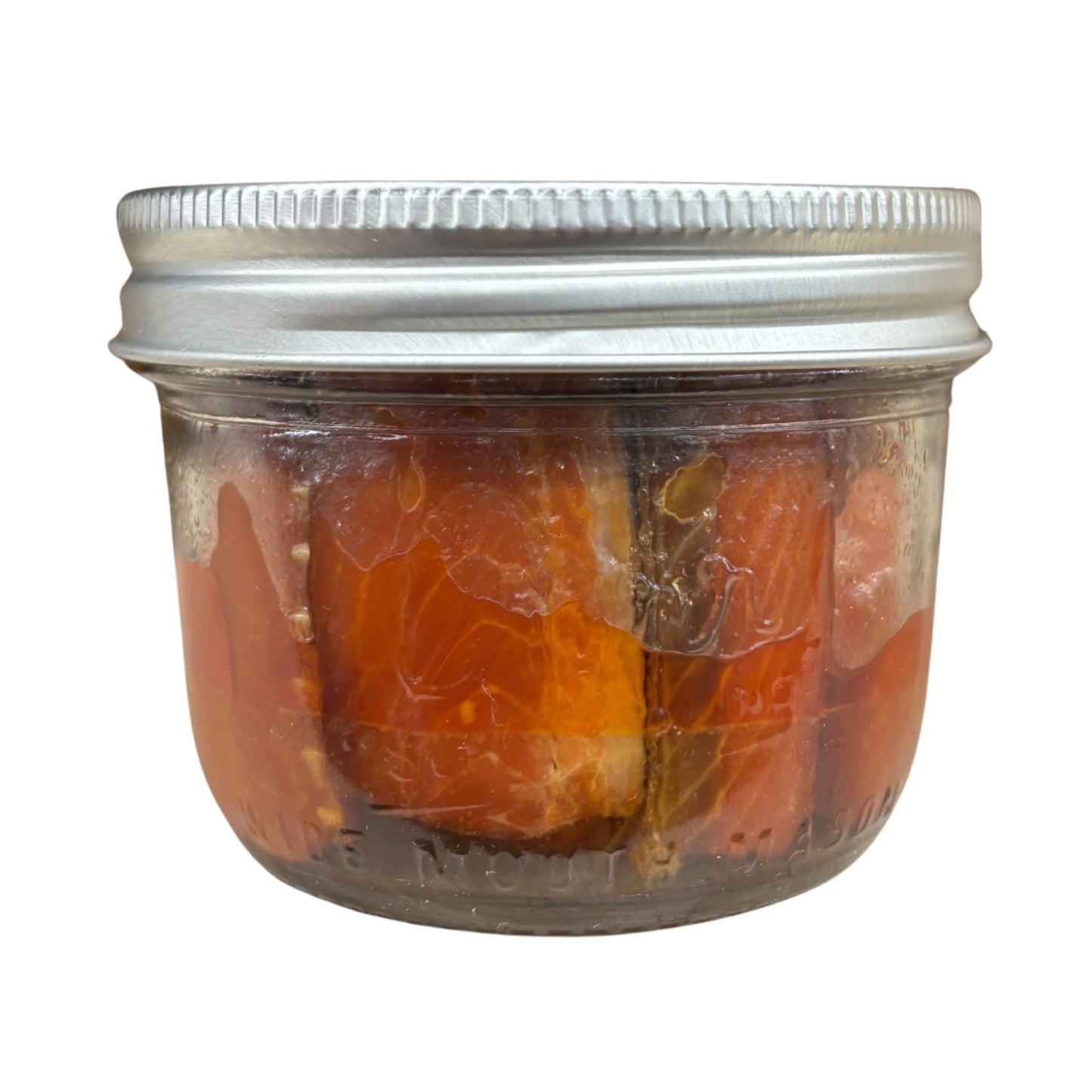Jar of Wild Alaska Salmon with a metal lid