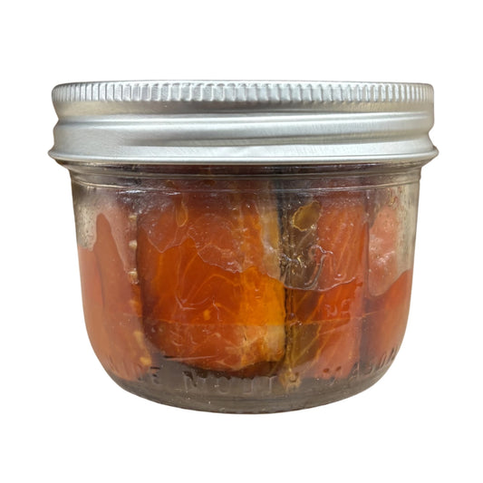 Jar of Wild Alaska Salmon with a metal lid