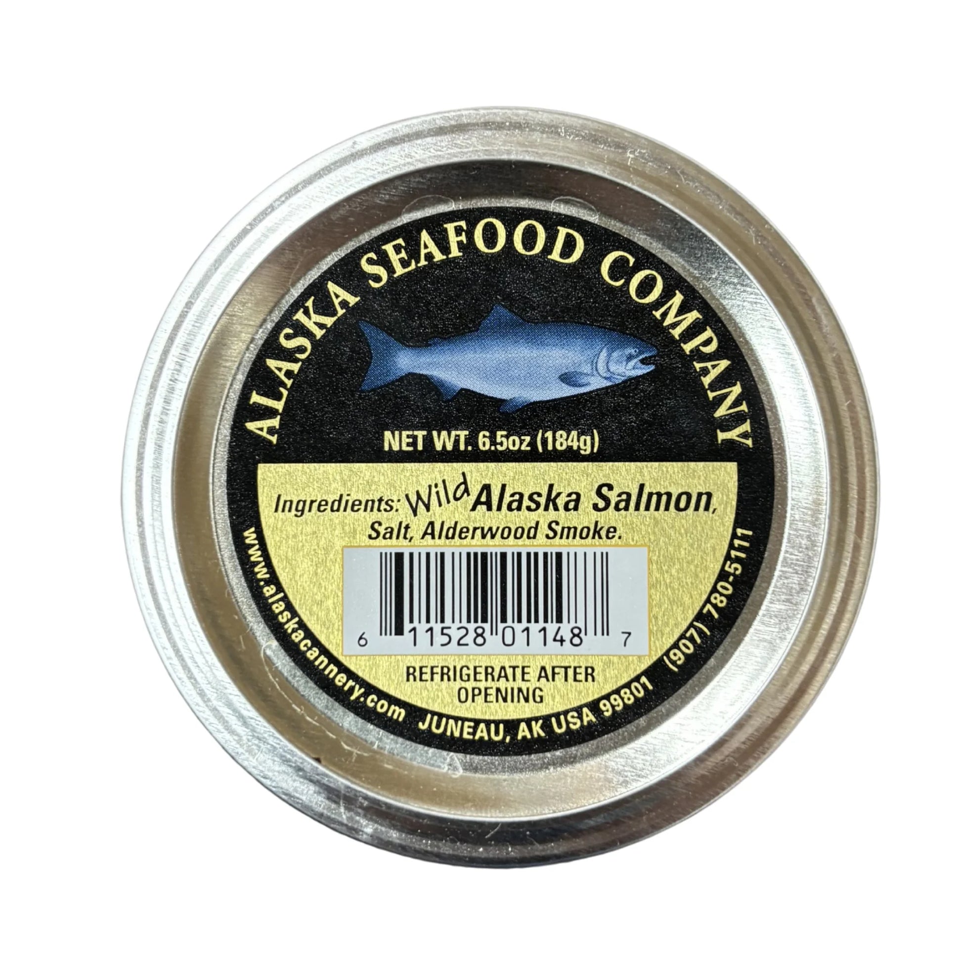 Lid of Wild Alaska Smoked Salmon Sockeye