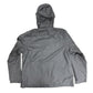 Gray coat with a hood on a white background