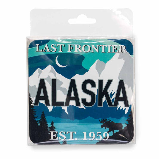4PK ALASKA LICENSE PLATE COASTERS