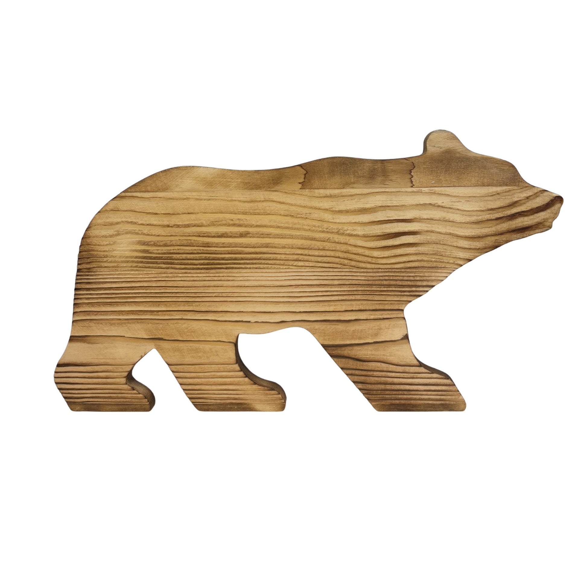 Back of bear-shaped cribbage board
