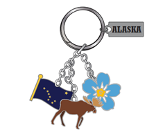 ALASKA CHARMS KEYCHAIN