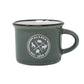 Green shot glass  with Alaska design on a white background