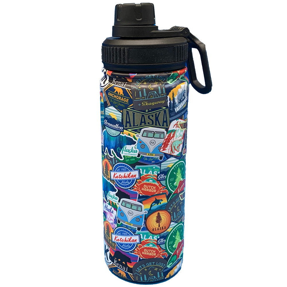 STICKER COLLAGE WATER BOTTLE