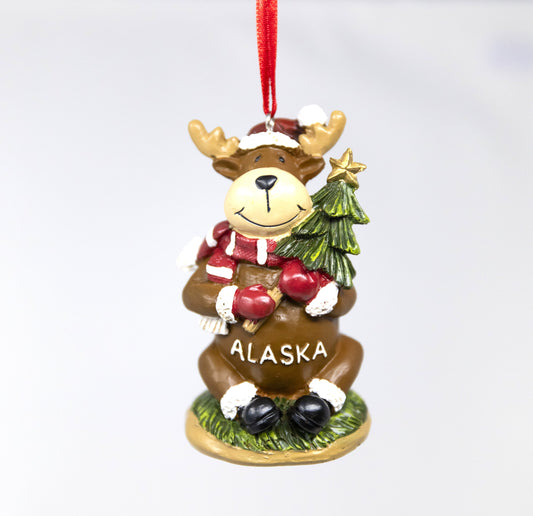 SITTING MOOSE ORNAMENT
