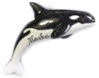 SPECKLED ORCA WHALE ORNAMENT