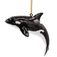 Orca whale ornament on a white background