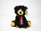 6" PLUSH BEANIE BOTTOM BLACK BEAR
