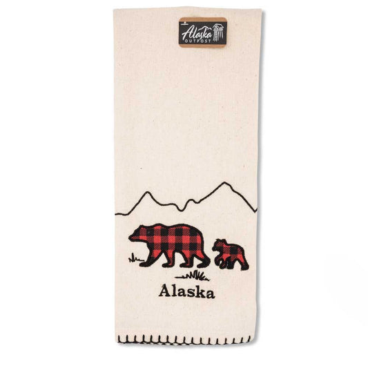 BUFFALO PLAID BEAR KITCHEN TOWEL