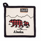 BUFFALO PLAID BEAR FAMILY HOT PAD
