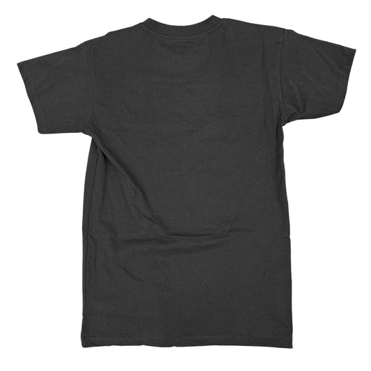 Black t-shirt on a white background