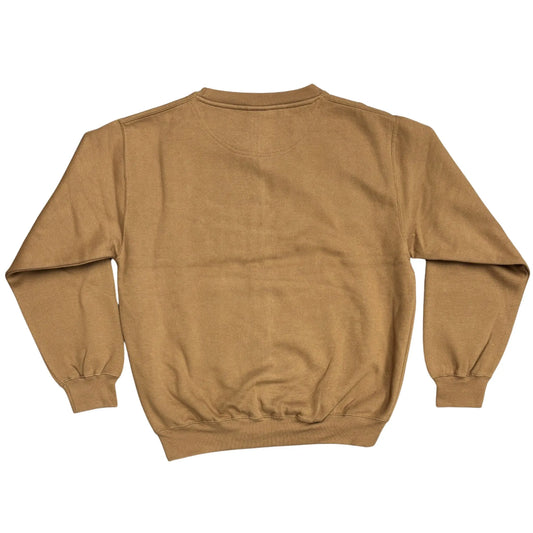Back of brown sweatshirt 